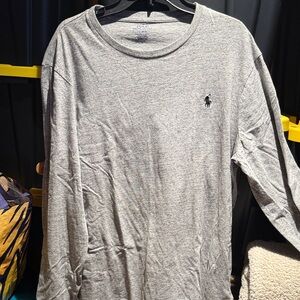 Polo by Ralph Lauren Heather Gray Long Sleeve Tee